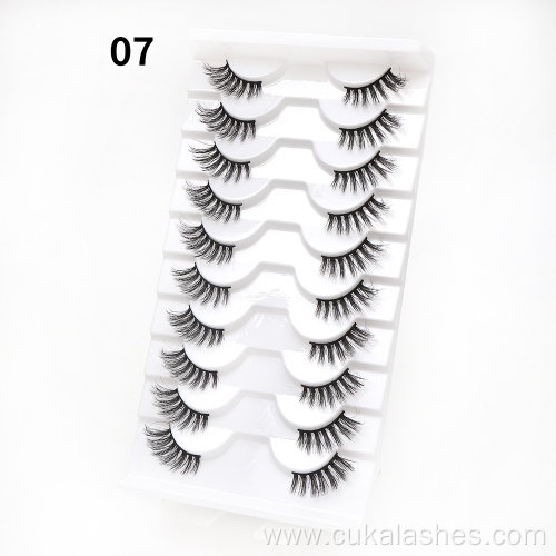 10 pairs half set lashes natural half eyelashes